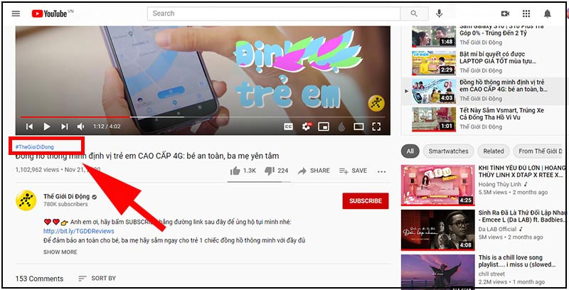 Hashtag Youtube